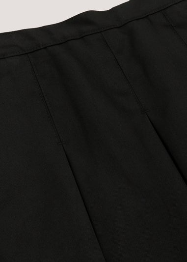 Girls 2 Pack Black Plus Fit Box Pleat School Skirt (6-16yrs)