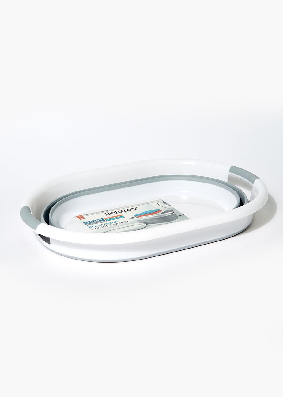 Beldray Oval Collapsible Laundry Basket (60cm x 44cm x 8.5cm)