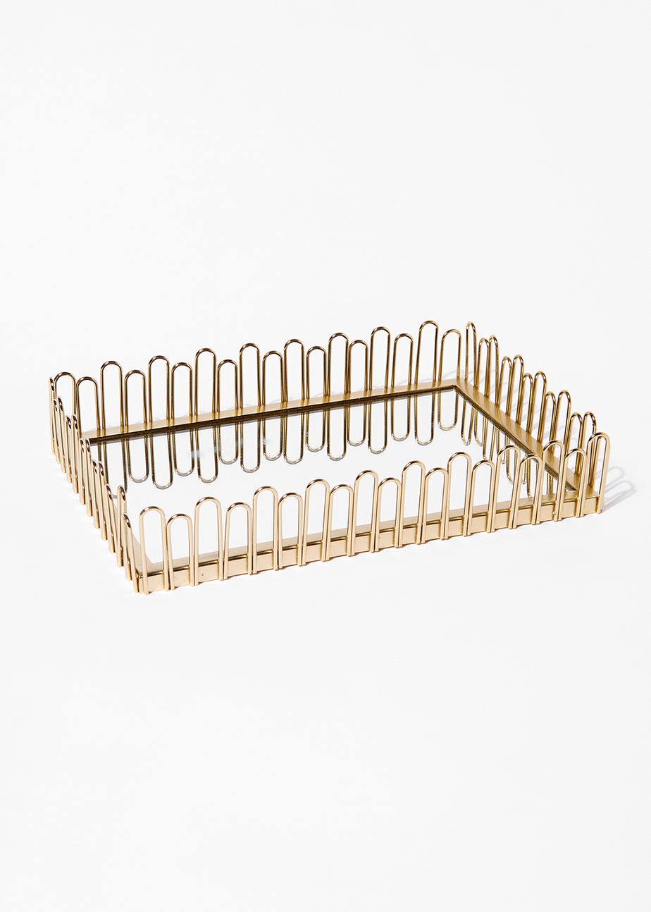 Farhi by Nicole Farhi Decorative Mirrored Tray (6cm x 30cm x 20cm)