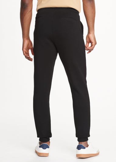 T&W Black Seam Detail Cuffed Joggers