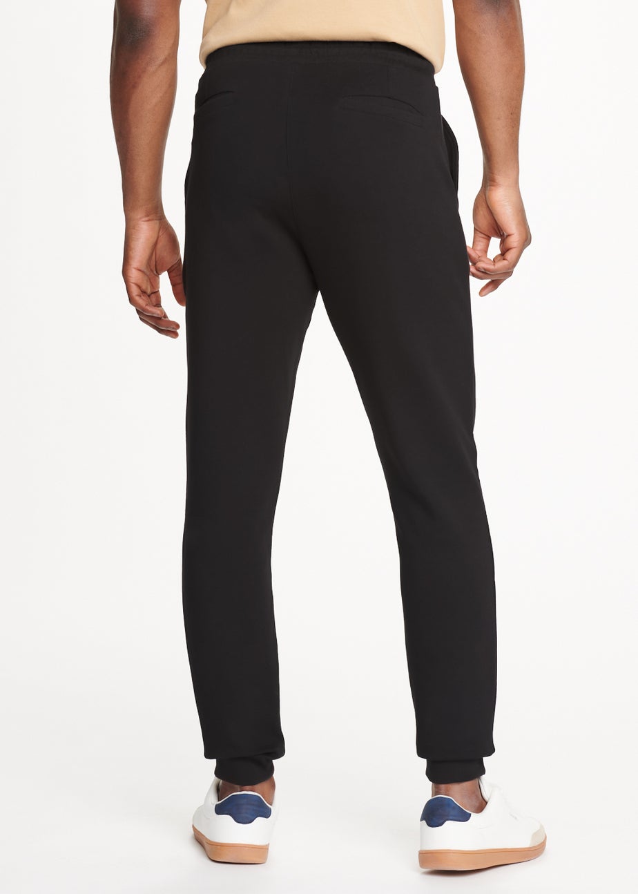 T&W Black Seam Detail Cuffed Joggers