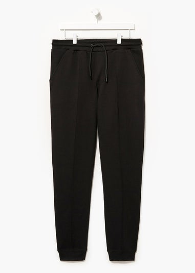 T&W Black Seam Detail Cuffed Joggers