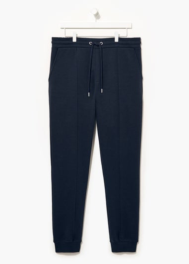 T&W Navy Seam Detail Cuffed Joggers