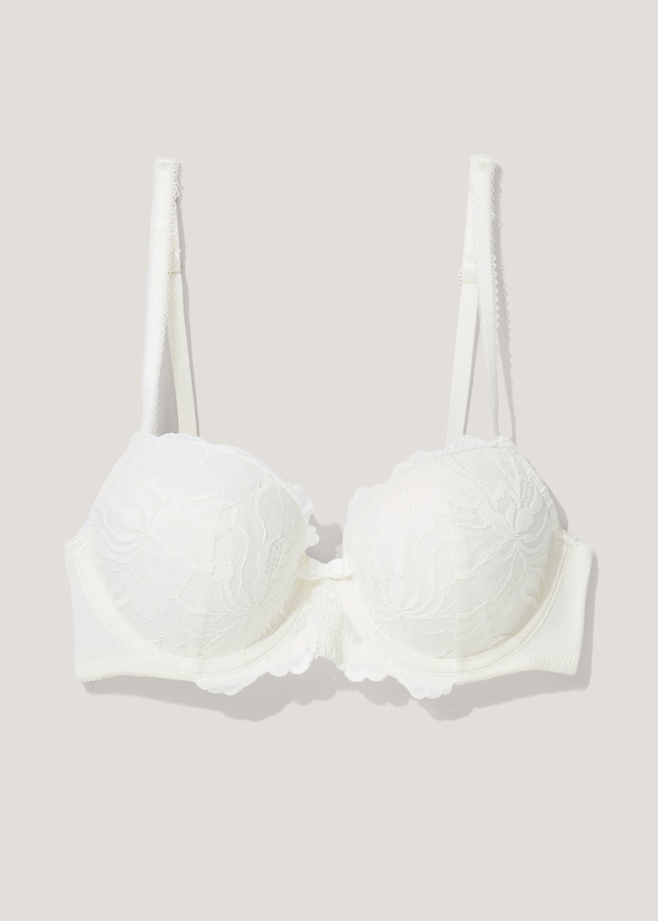 Cream Lace Detail Bra
