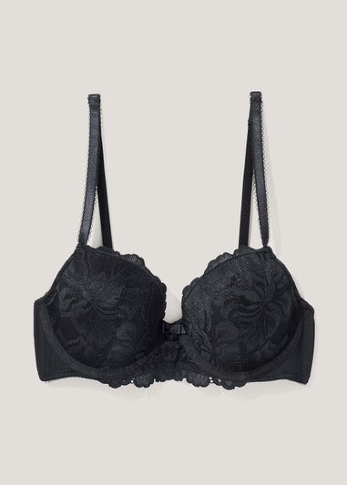Black Lace Detail Bra