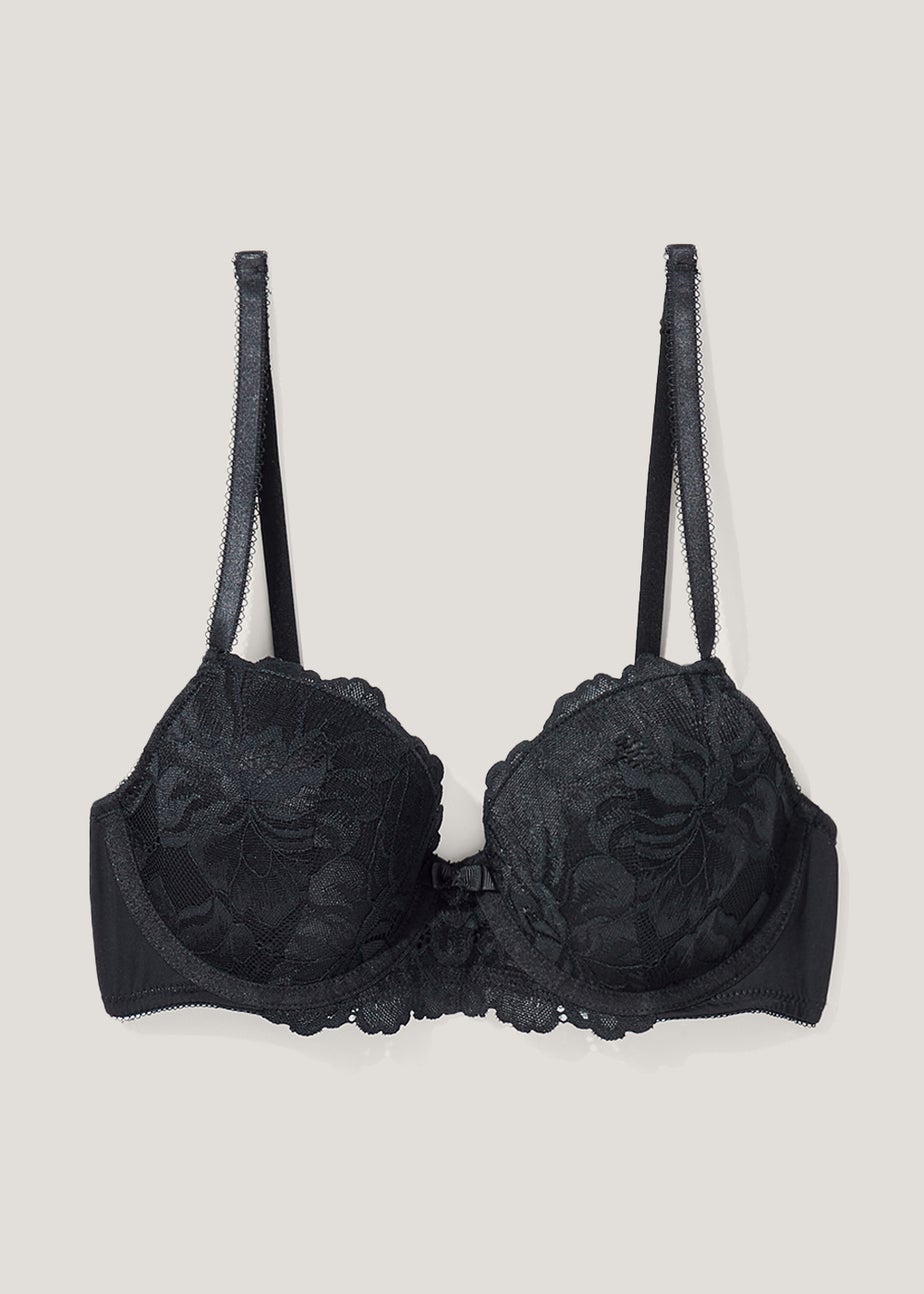 Black Lace Detail Bra