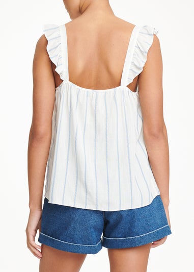 Sparkle Stripe Ruffle Cami Top