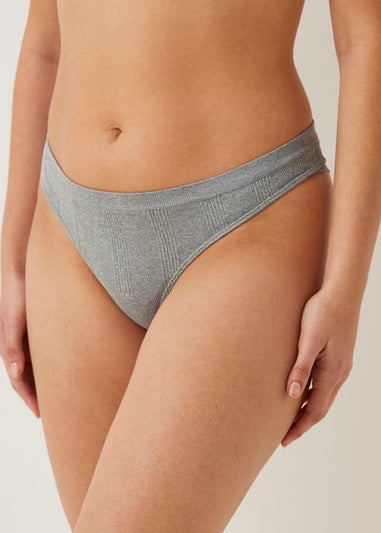 3 Pack Seam Free Ribbed Brazilian Knickers