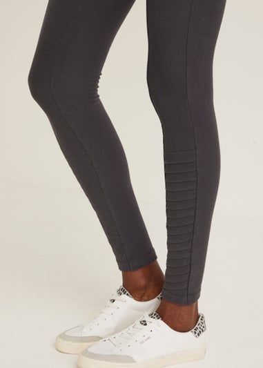 Black Denim Look Ankle Length Leggings
