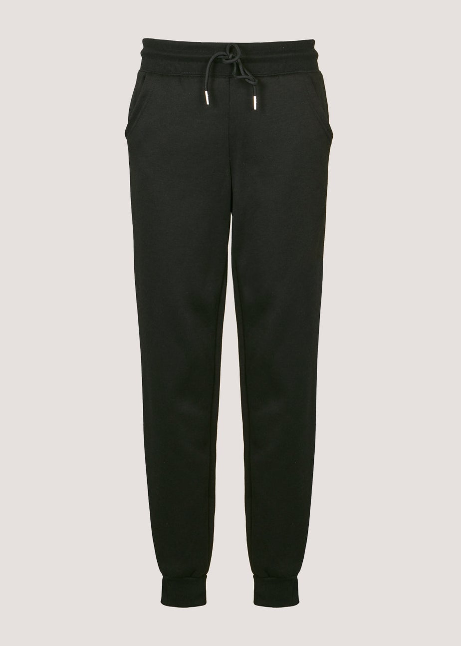 Black Tapered Drawstring Jogging Bottoms