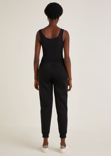 Black Tapered Drawstring Jogging Bottoms