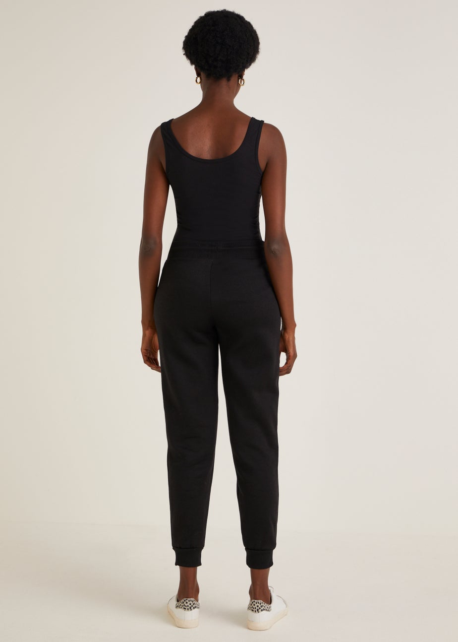 Black Tapered Drawstring Jogging Bottoms