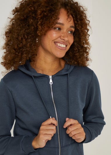 Navy Zip Up Hoodie
