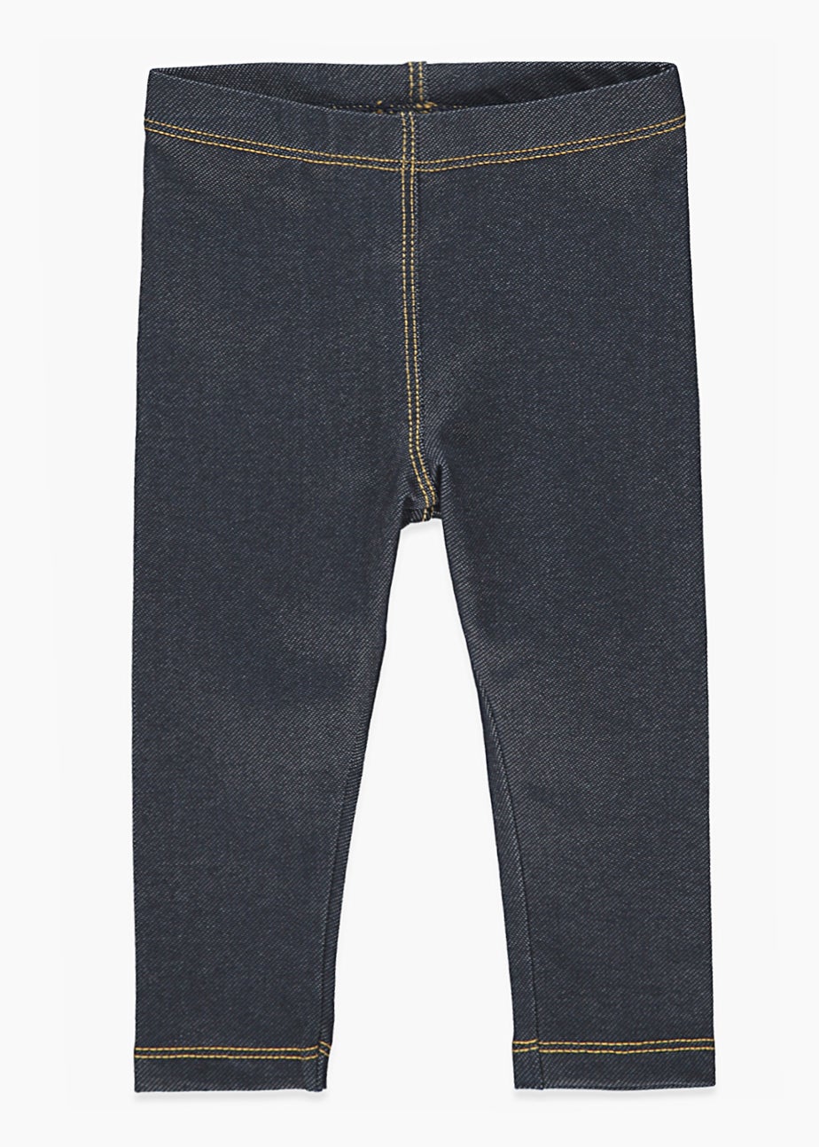 Girls Dark Wash Denim Leggings (9mths-6yrs)