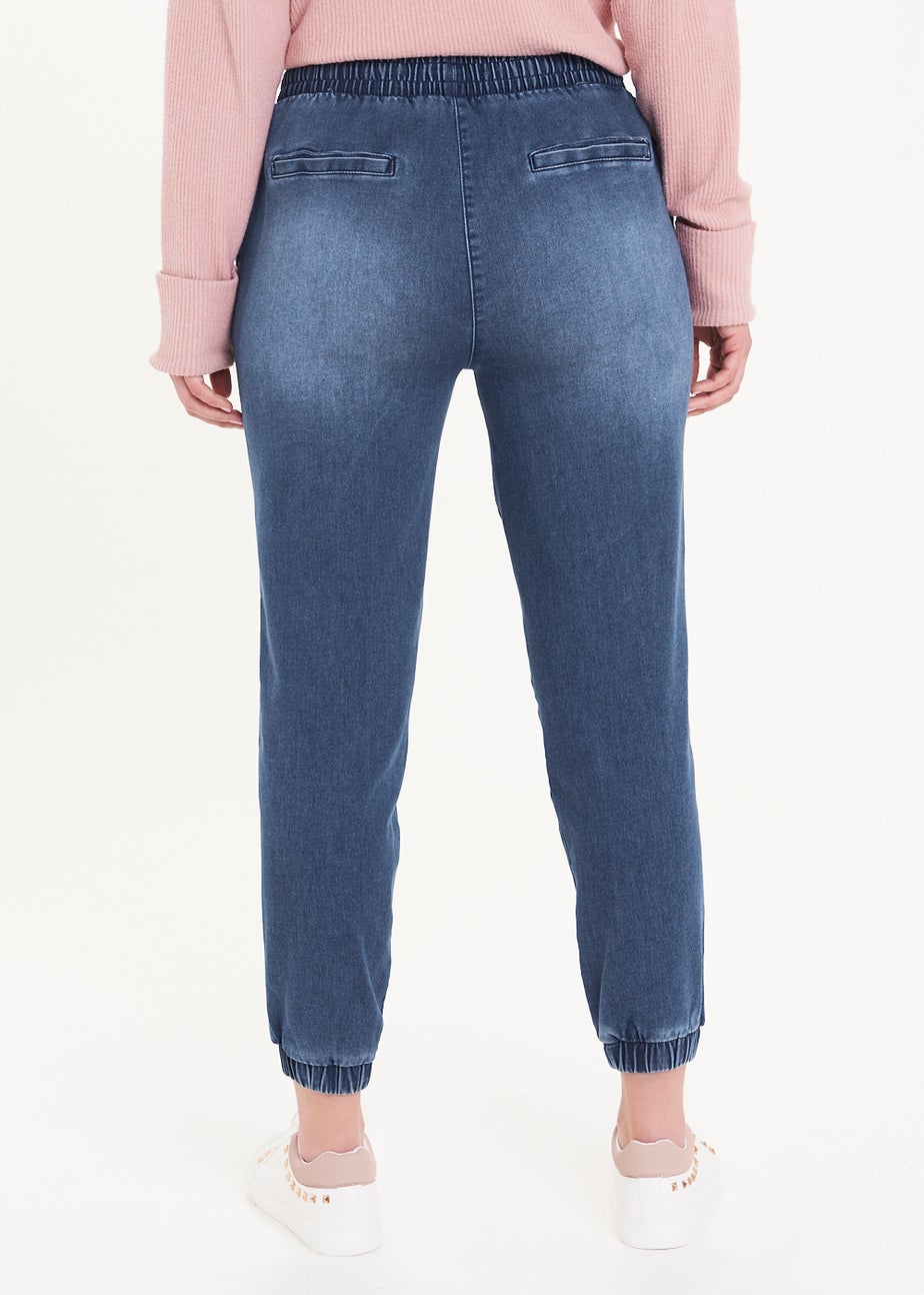 Mid Wash Denim Joggers