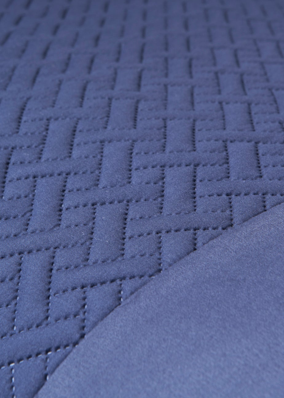 Navy Pinsonic Panel Duvet Cover