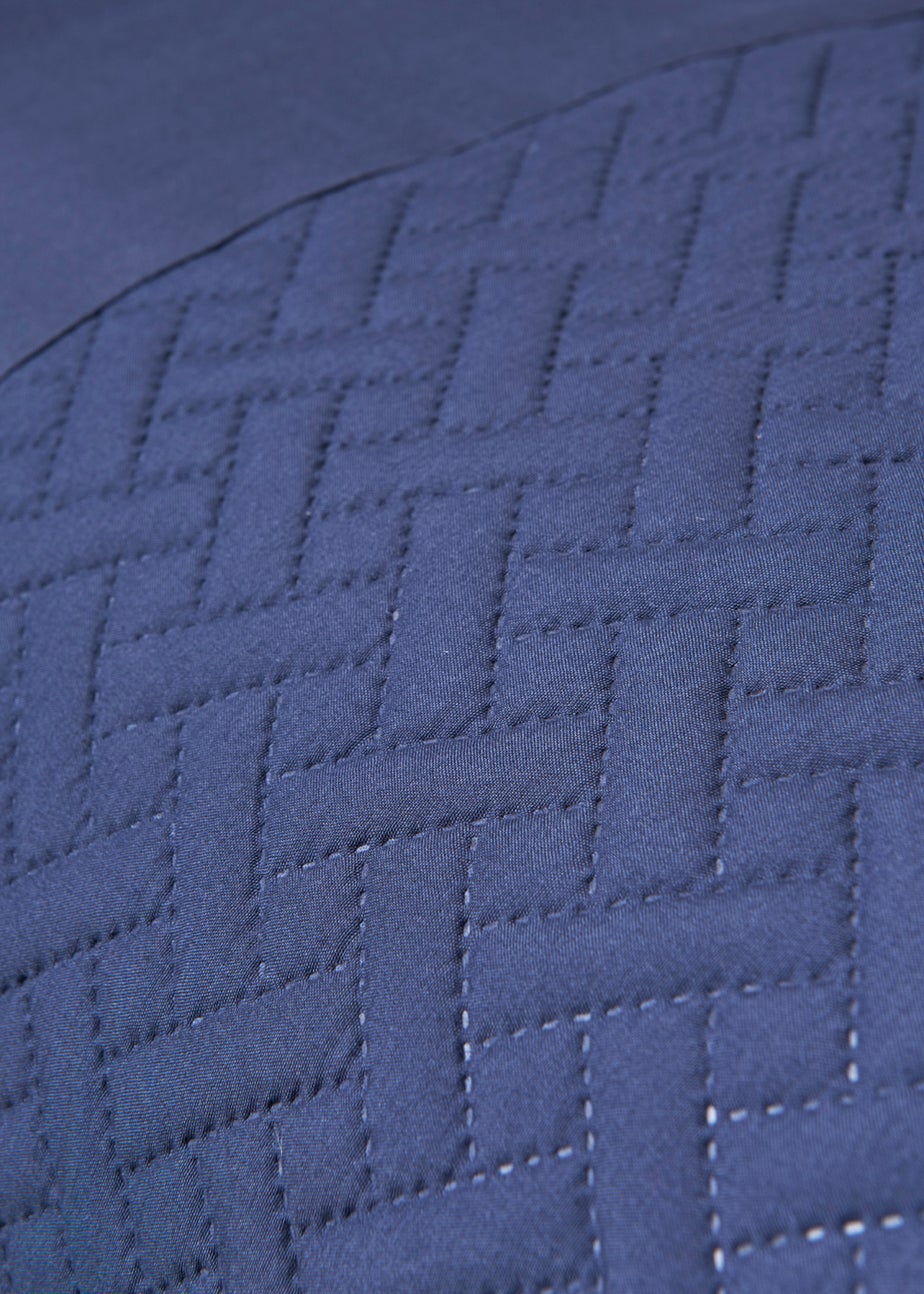 Navy Pinsonic Panel Duvet Cover