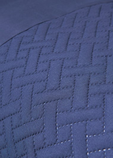 Navy Pinsonic Panel Duvet Cover