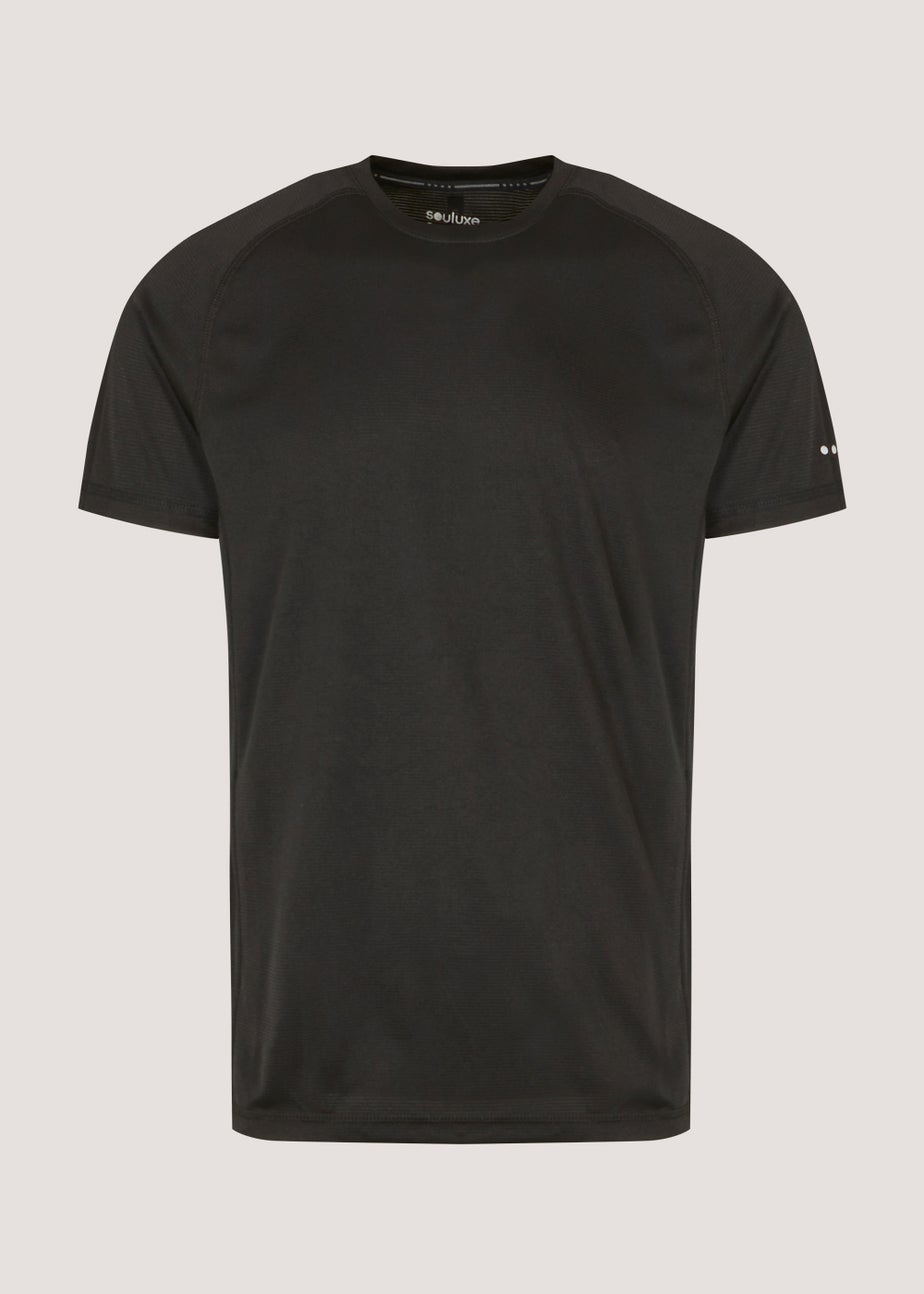 Souluxe Black Essential Sports T-Shirt