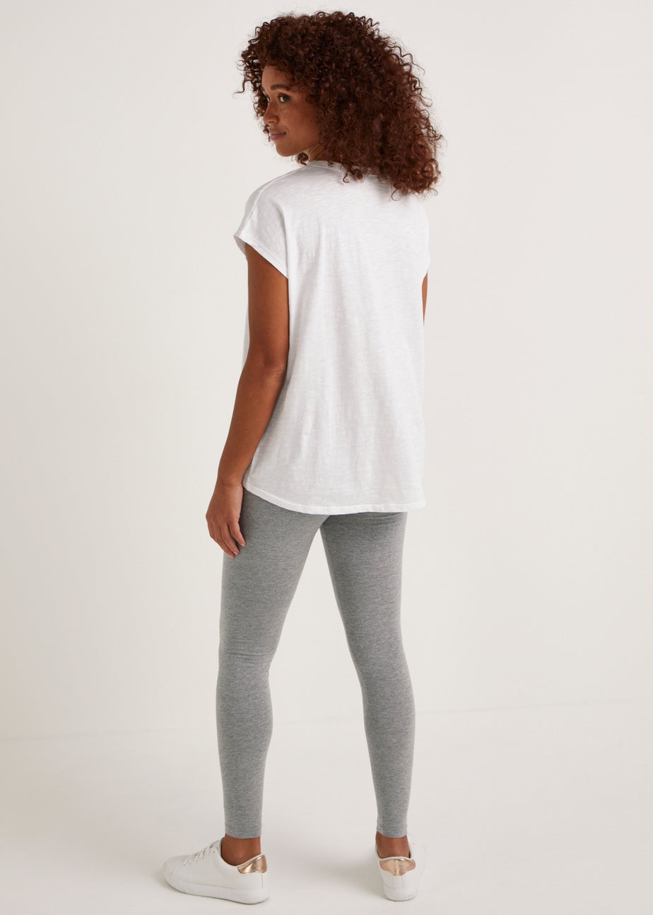 Grey Cotton Leggings