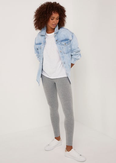 Grey Cotton Leggings