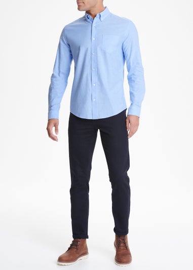 Blue Cotton Oxford Shirt