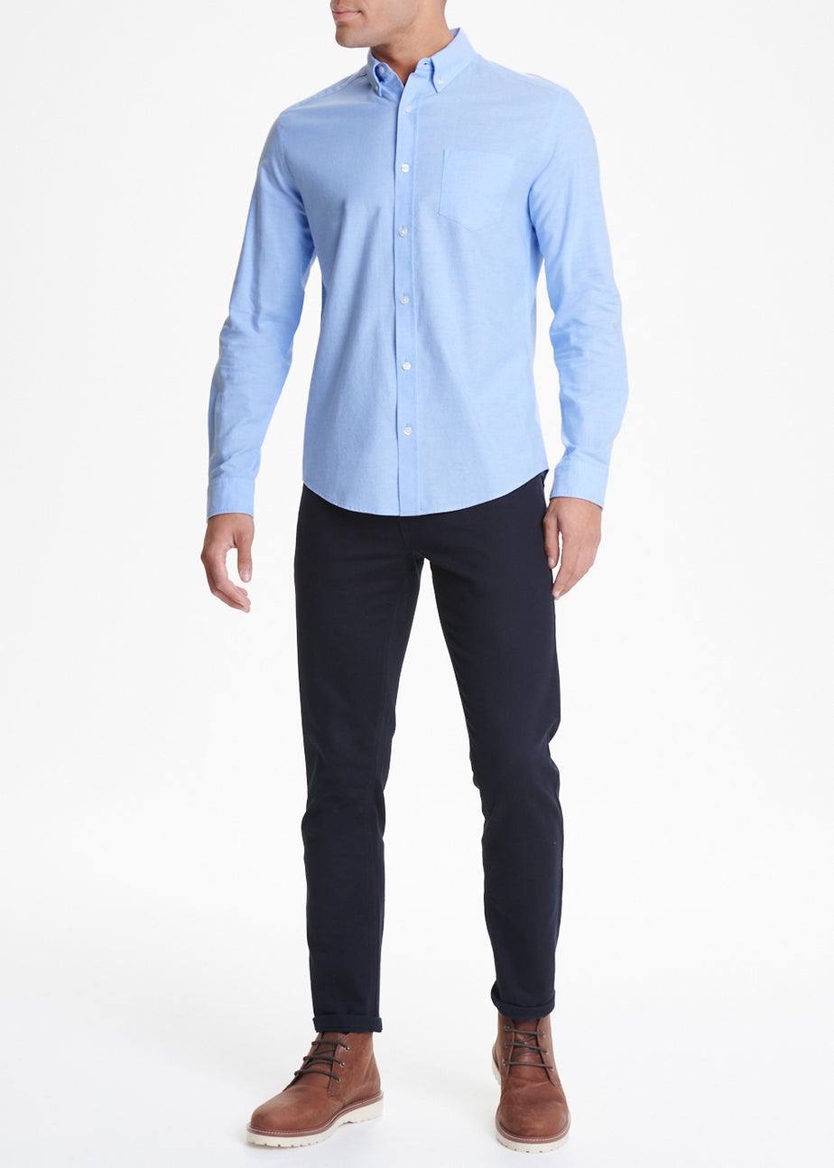 Blue Cotton Oxford Shirt