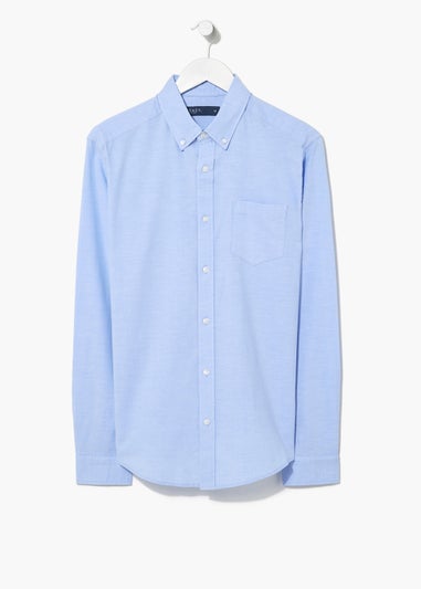 Blue Cotton Oxford Shirt