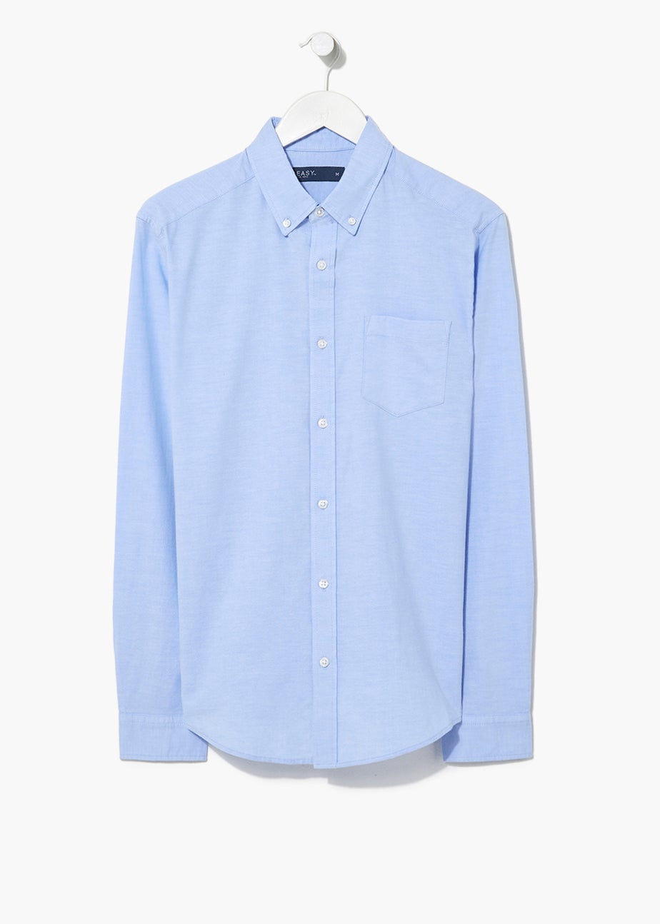 Blue Cotton Oxford Shirt