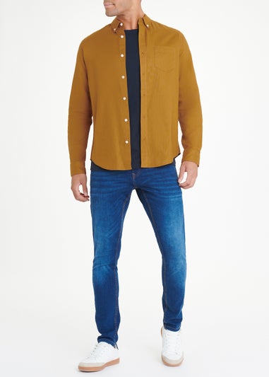 Orange Regular Fit Oxford Shirt