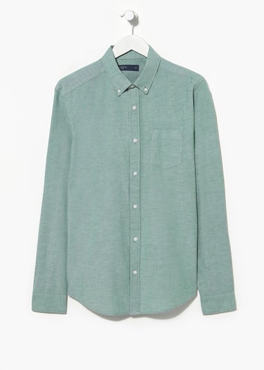Green Cotton Oxford Shirt