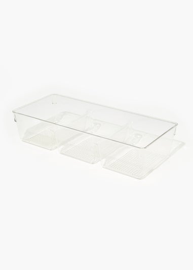 Clear Acrylic Wardrobe Organiser (34cm x 15cm x 7.5cm)