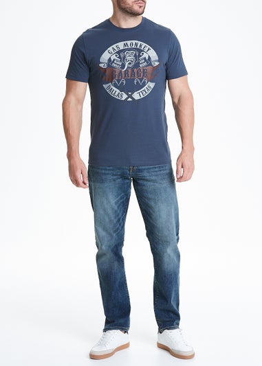 Dark Wash Stretch Straight Fit Jeans