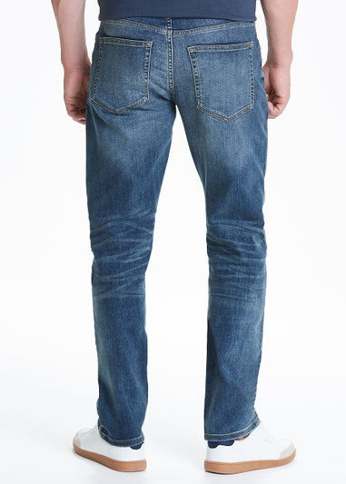 Dark Wash Stretch Straight Fit Jeans