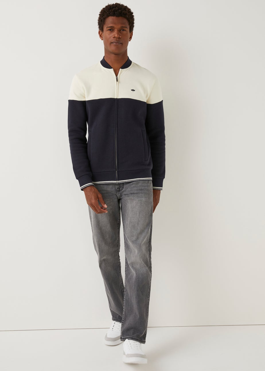 Dark Grey Stretch Straight Fit Jeans