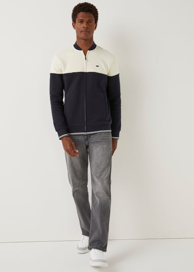 Dark Grey Stretch Straight Fit Jeans