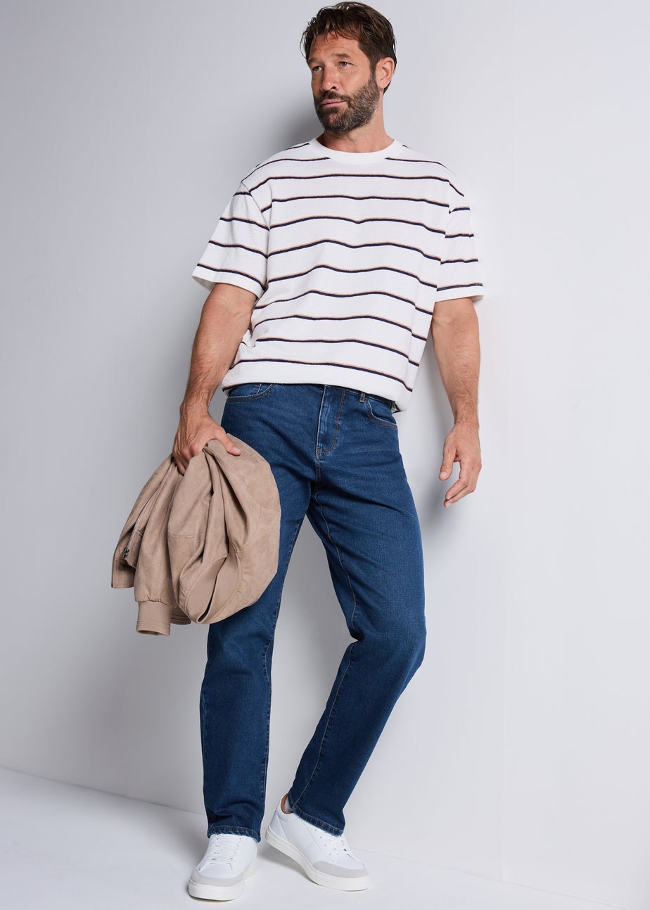 Dark Wash Stretch Straight Fit Jeans