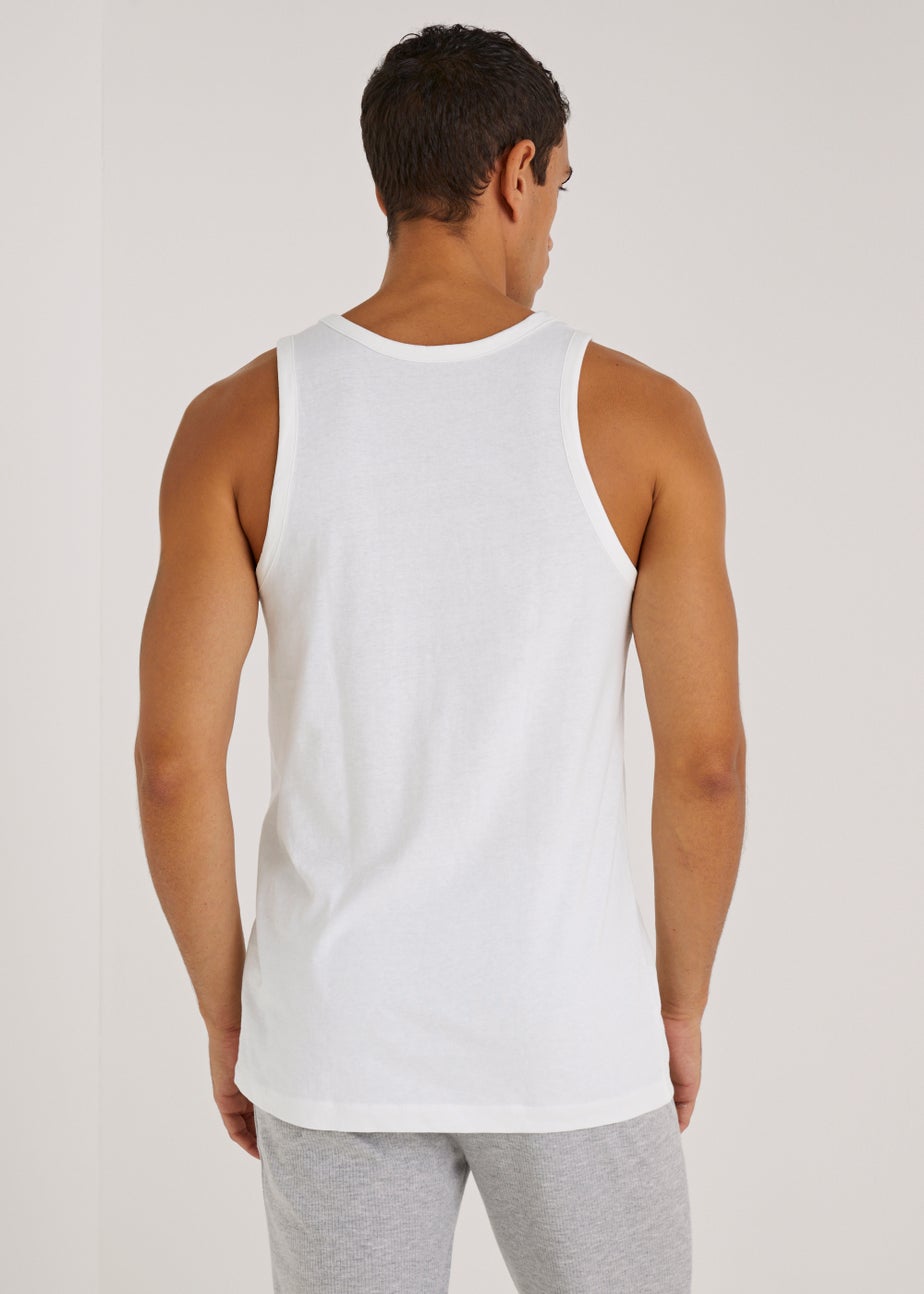 2 Pack White Cotton Vests