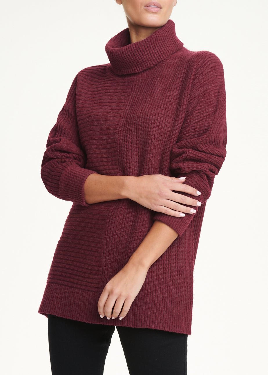Soon Burgundy Oversized Knit Jumper