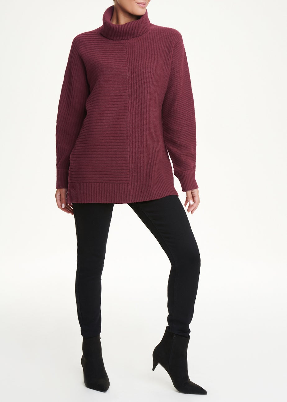 Soon Burgundy Oversized Knit Jumper