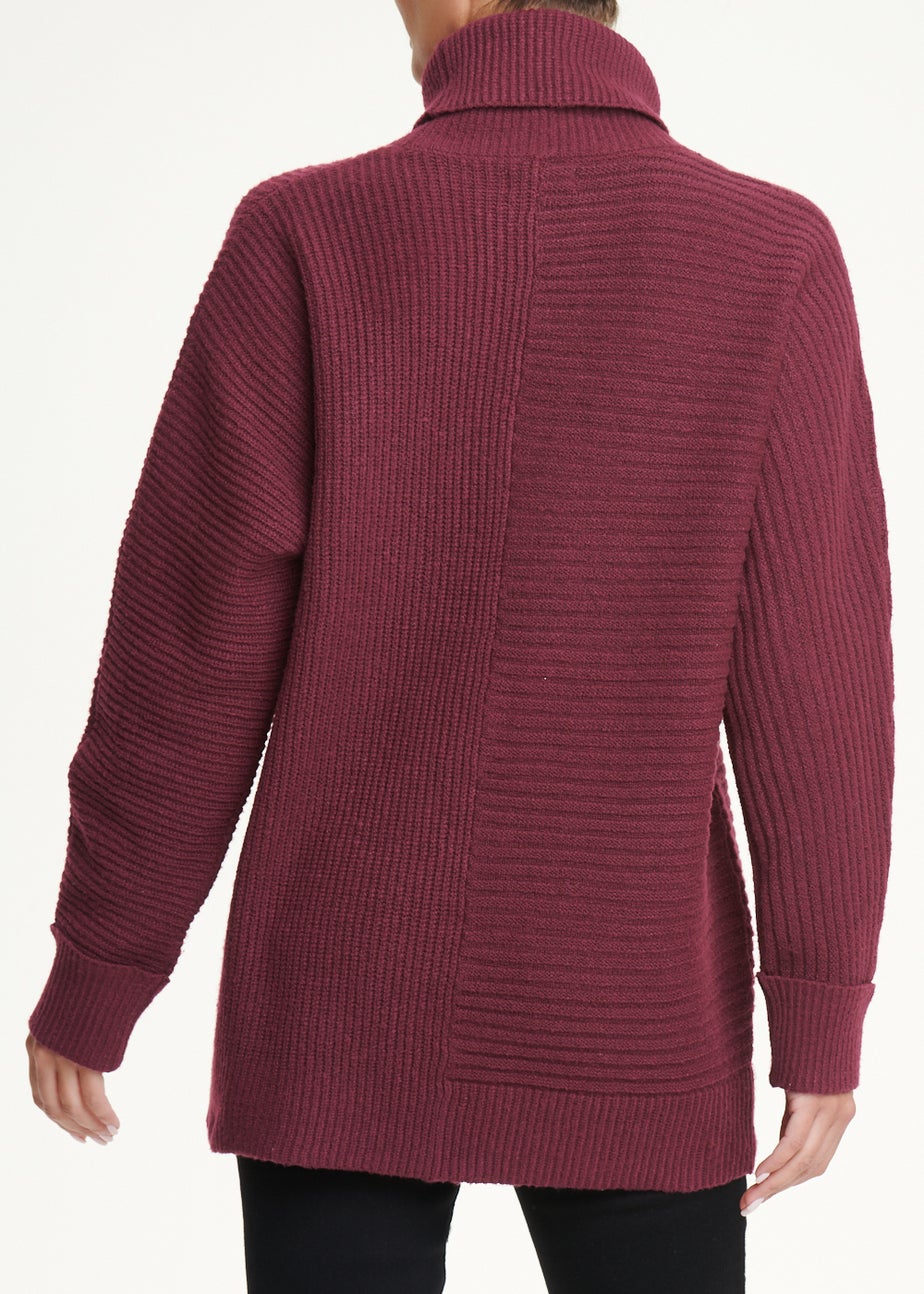 Soon Burgundy Oversized Knit Jumper