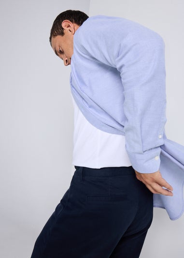 Navy Straight Fit Stretch Chinos