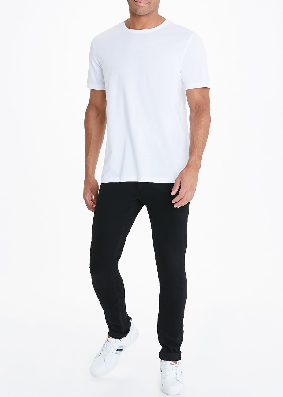 5 Pack White Crew Neck T-Shirts