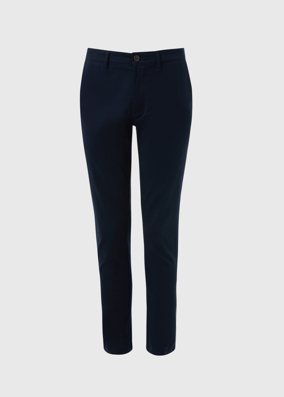 Navy Slim Fit Stretch Chinos