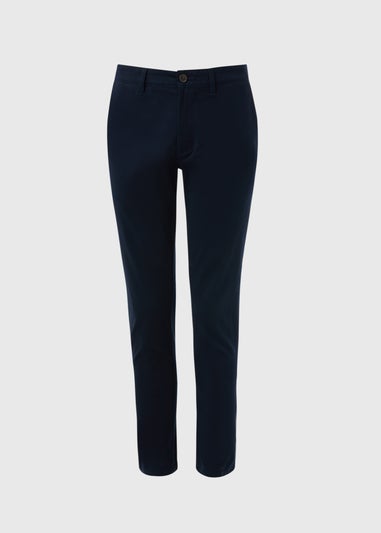 Navy Slim Fit Stretch Chinos