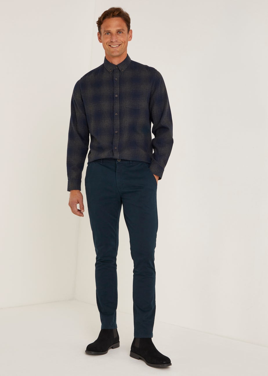 Navy Skinny Fit Stretch Chinos