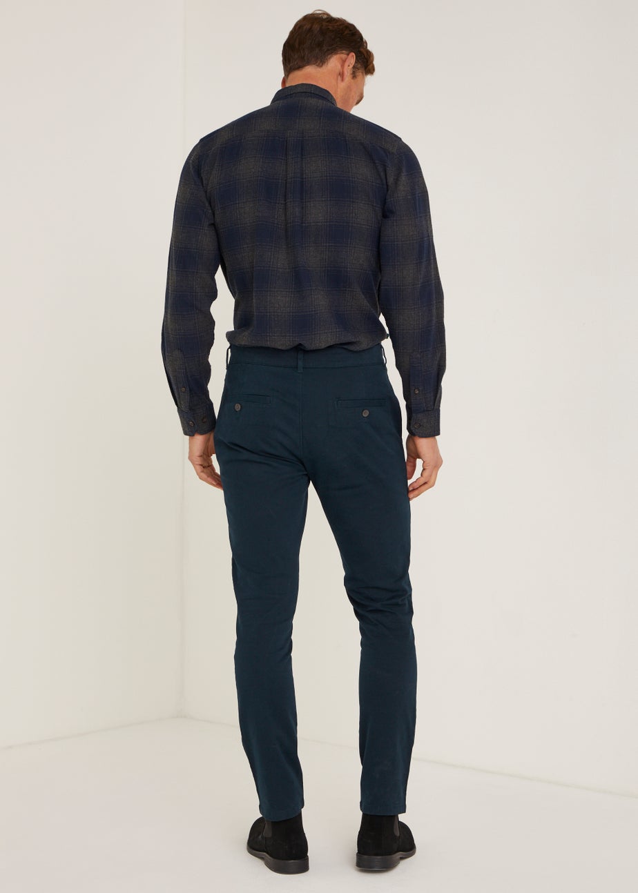 Navy Skinny Fit Stretch Chinos
