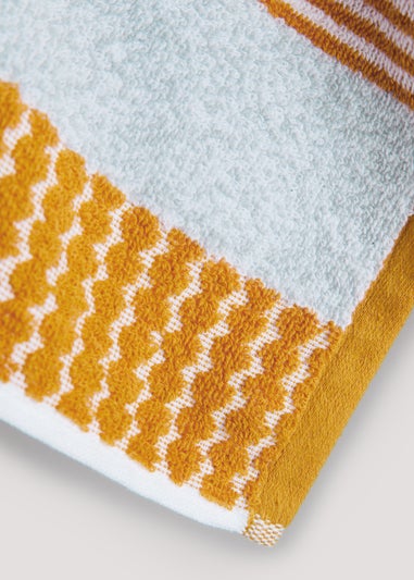 Yellow Stripe 100% Cotton Towels