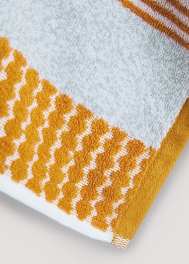 Yellow Stripe 100% Cotton Towels
