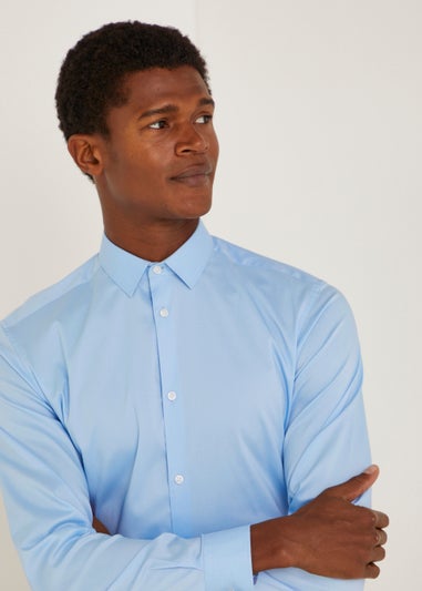 Taylor & Wright Blue Poplin Slim Fit Shirt